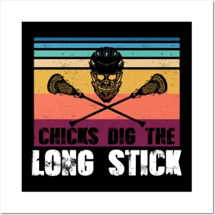 Vintage Chicks Dig The Long Stick Lacrosse Posters and Art